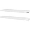 vidaXL 2 Étagères murales MDF Blanc Rangement de livres/DVD