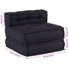 vidaXL Canap&eacute; modulaire 4 pcs Anthracite tissu
