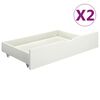 vidaXL Cadre de lit sans matelas blanc bois de pin massif 100x200 cm