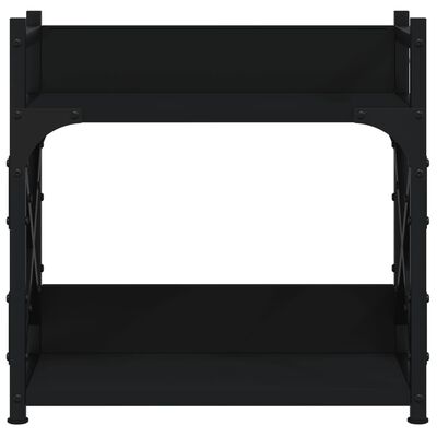 vidaXL Support d'imprimante 2 niveaux noir 40x20x40 cm