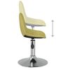 vidaXL Chaises pivotantes &agrave; manger lot de 4 vert tissu