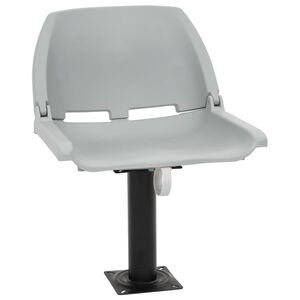 vidaXL Ensemble de si&egrave;ges de bateau pliables 2 pcs sans coussin gris