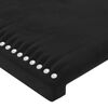 vidaXL T&ecirc;te de lit &agrave; LED Noir 93x16x78/88 cm Velours