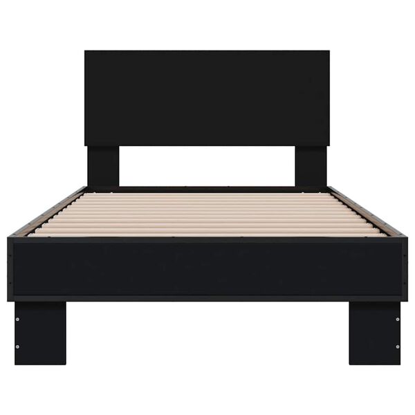 vidaXL Cadre de lit sans matelas noir 100x200 cm