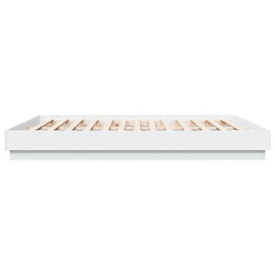 vidaXL Cadre de lit avec LED sans matelas blanc 200x200 cm