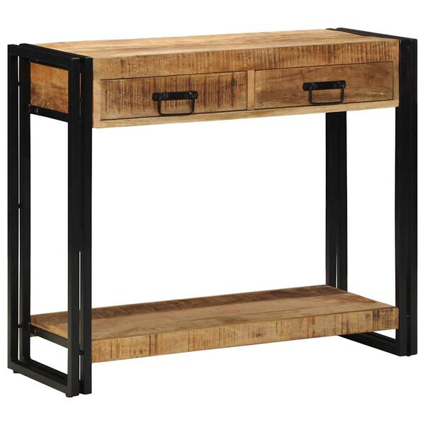 vidaXL Table console Marron 90 x 33 x 75 cm bois de manguier massif