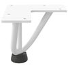 vidaXL Pieds en épingle à cheveux pour table basse 4 pièces Blanc 10 cm Acier massif