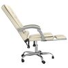 vidaXL Fauteuil de massage inclinable de bureau Crème Similicuir