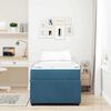 vidaXL Cadre de lit avec matelas Bleu 80 x 200 cm tissu