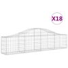 vidaXL Paniers &agrave; gabions arqu&eacute;s 18 pcs 200x30x40/60 cm Fer galvanis&eacute;