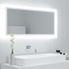 vidaXL Miroir &agrave; LED de salle de bain Blanc 100x8,5x37 cm Acrylique