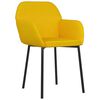 vidaXL Chaises à manger lot de 2 Jaune Velours