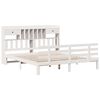 vidaXL Lit biblioth&egrave;que sans matelas blanc 180x200 cm bois pin massif