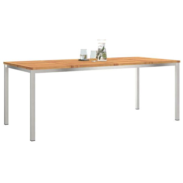 vidaXL Table&agrave;manger Marron 200 x 90 x 75 cm Bois d'Acacia Massif