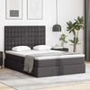 vidaXL Lit avec rangement et LED Gris 140 x 190 cm Cuir synth&eacute;tique