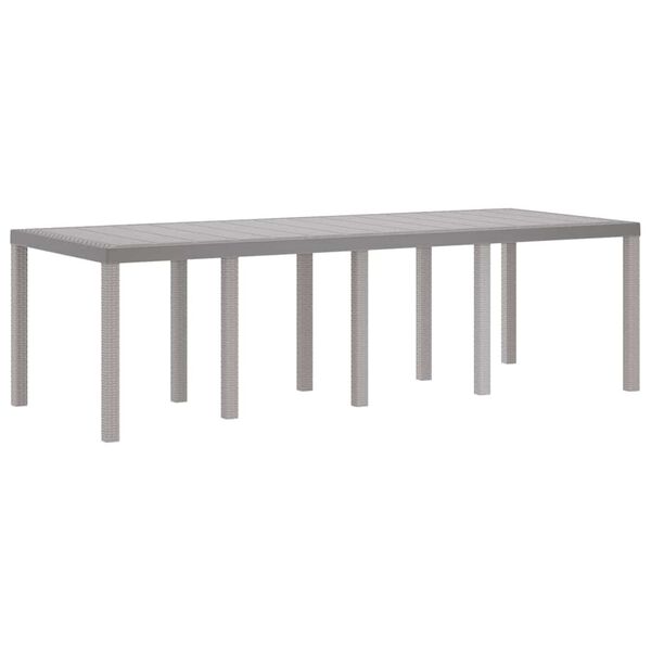vidaXL Ensemble de salle à manger pour jardin 9 pcs Blanc Rattan Polt