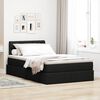 vidaXL Lit avec rangement et LED Noir 120 x 200 cm Polyester
