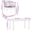 vidaXL Ensemble &agrave; manger de jardin 7pcs noir poly rotin verre