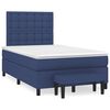 vidaXL Sommier &agrave; lattes de lit avec matelas Bleu 120x200 cm Tissu