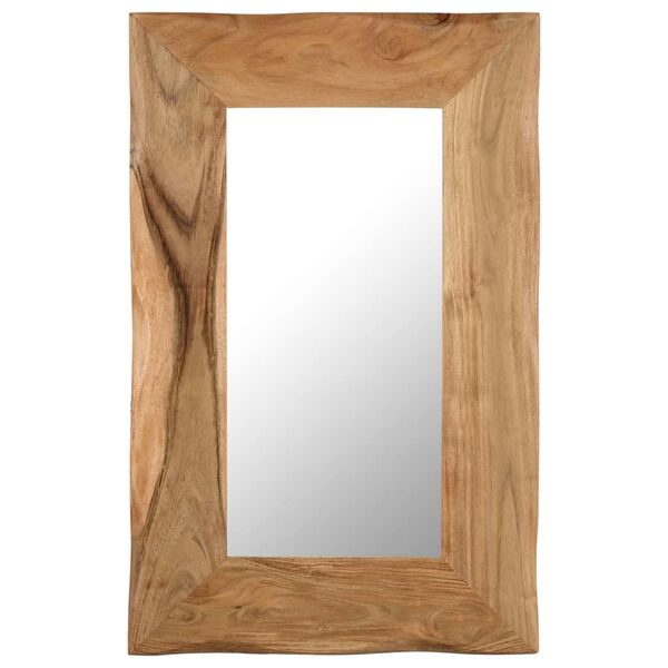 vidaXL Miroir cosm&eacute;tique 50x80 cm Bois solide d'acacia