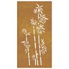 vidaXL D&eacute;coration murale jardin 105x55 cm acier corten design bambou