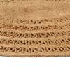 vidaXL Tapis Jute tress&eacute; &agrave; la main 120 cm Rond