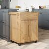 vidaXL Chariot de cuisine Cire marron 72,5 x 45 x 80 cm