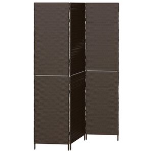 vidaXL Paravent Marron 146 x 180 cm. polyrotin