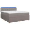 vidaXL Lit boxspring avec matelas Taupe 140 x 190 cm Tissu