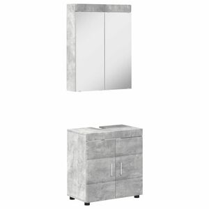 vidaXL Ensemble de mobilier de salle de bain TULUM 2 pc Gris b&eacute;ton