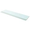 vidaXL Panneaux d'&eacute;tag&egrave;re 2 pcs Verre Transparent 110 x 25 cm