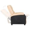 vidaXL Fauteuil inclinable Cr&egrave;me Similicuir et tissu