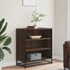 vidaXL Buffet ch&ecirc;ne marron 68x35x76 cm bois d'ing&eacute;nierie et m&eacute;tal