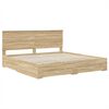 vidaXL Cadre de lit Ch&ecirc;ne Sonoma 200 x 200 cm Bois d'ing&eacute;nierie