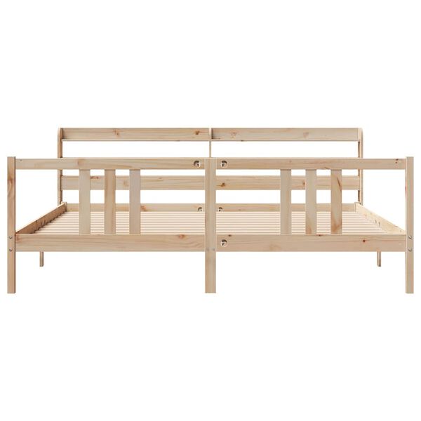 vidaXL Cadre de lit avec t&ecirc;te de lit sans matelas 200x200 cm