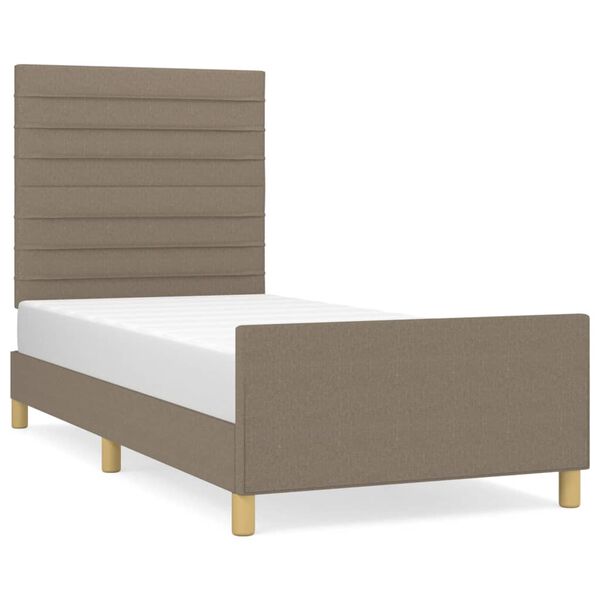 vidaXL Cadre de lit sans matelas taupe 80x200 cm tissu