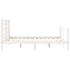 vidaXL Cadre de lit sans matelas blanc 160x200 cm bois massif
