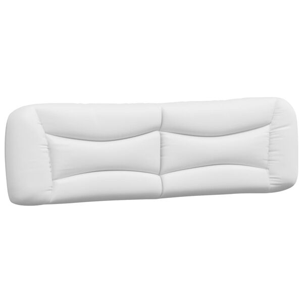 vidaXL Coussin de t&ecirc;te de lit Hvar blanc 193 cm similicuir