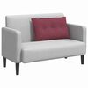 vidaXL Coussin de Dos Bordeaux 80 x 19 x 50 cm tissu