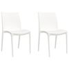 vidaXL Chaises de jardin lot de 2 blanc 50x46x80 cm polypropyl&egrave;ne