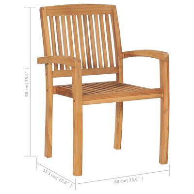 vidaXL Chaises de jardin lot de 2 et coussins blanc crème Bois de teck