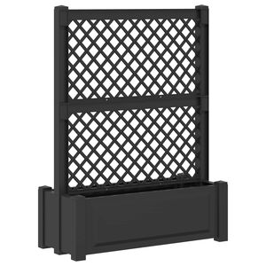 vidaXL Grand pot avec trellis Anthracite 99,5 x 43 x 133,5 PP