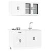 vidaXL Ensemble d'armoires cuisine 4pcs Kalmar blanc bois d'ing&eacute;nierie