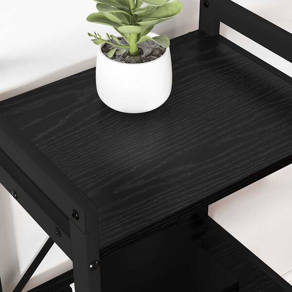 vidaXL &Eacute;tag&egrave;re Ch&ecirc;ne noir 60 x 30 x 85 cm Bois d'ing&eacute;nierie