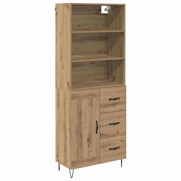 vidaXL Haut Armoire 2 pcs Ch&ecirc;ne artisanal Bois d'ing&eacute;nierie