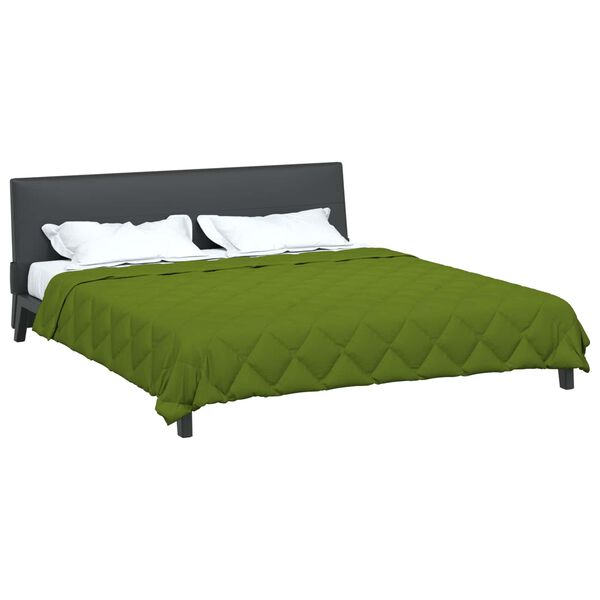 vidaXL Duvet d'&eacute;t&eacute; simple Vert 200 x 200 cm Microfibre