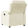 vidaXL Fauteuil inclinable &eacute;lectrique Cr&egrave;me Similicuir