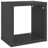 vidaXL &Eacute;tag&egrave;res cube murales 6 pcs gris 22x15x22 cm