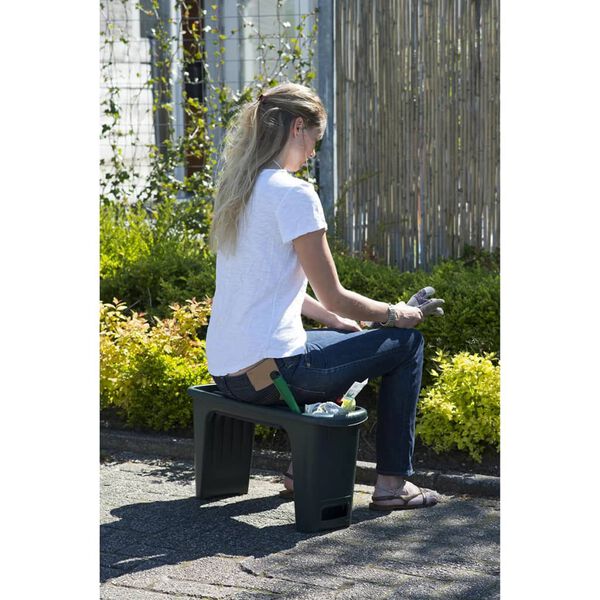 Nature Tabouret de jardinage 2-en-1 65,5 x 25 x 34 cm Vert