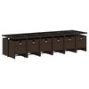 vidaXL Ensemble &agrave; manger de jardin et coussins 17 pcs marron rotin